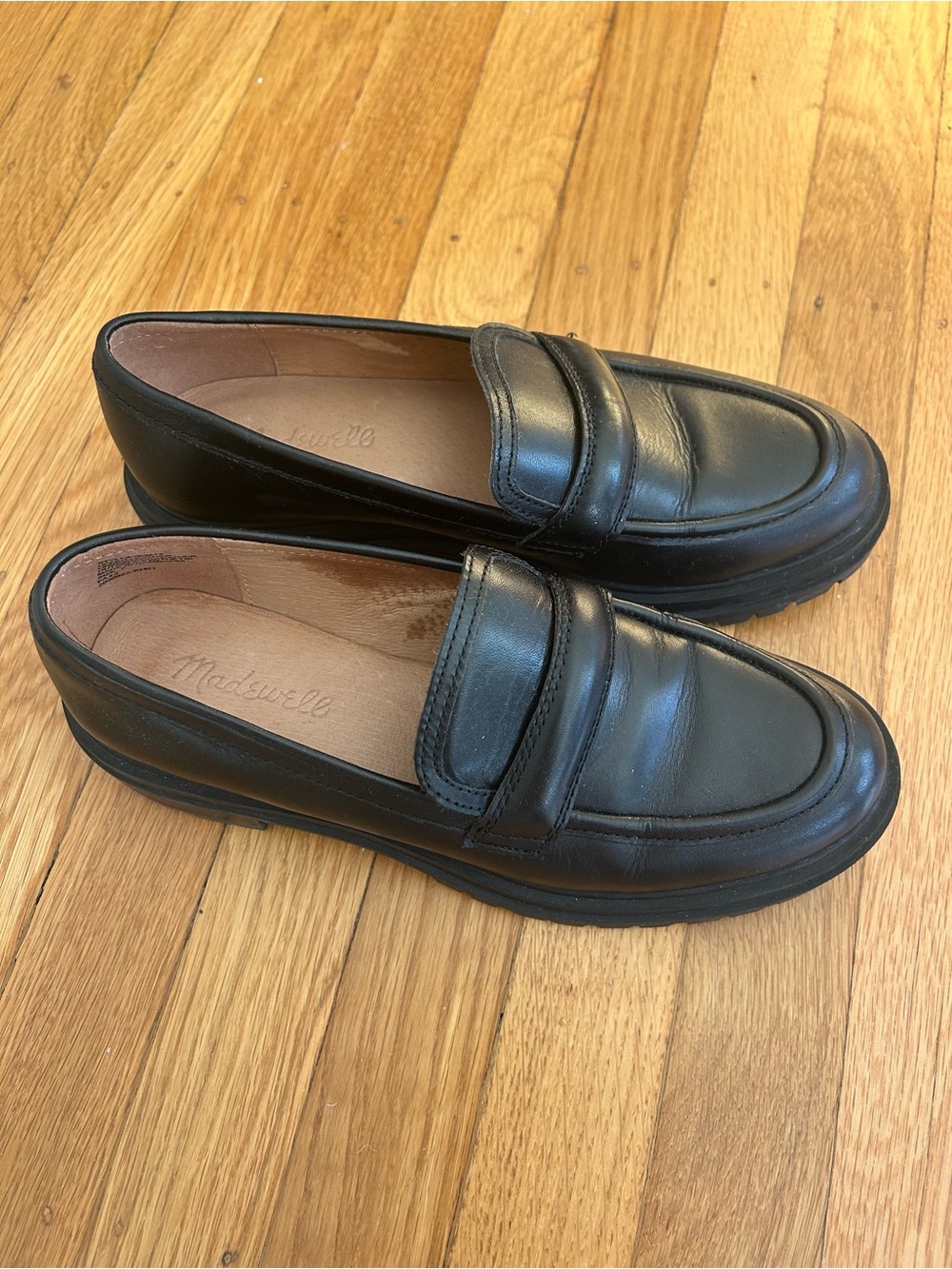 Madewell Black Leather Loafers